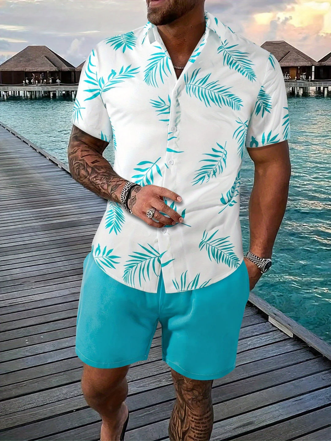 Klassisches Hemd & Shorts Sommer-Set für Männer - Fabianus - Image 3