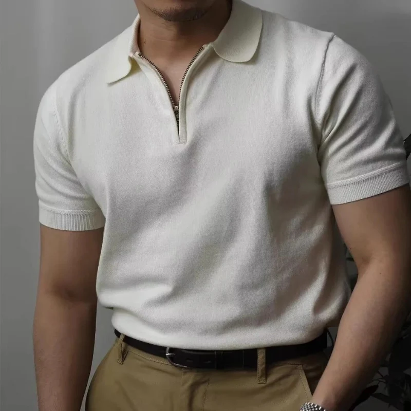 Klassisches Herren-Poloshirt mit Reißverschluss | Kurzarm - Image 4
