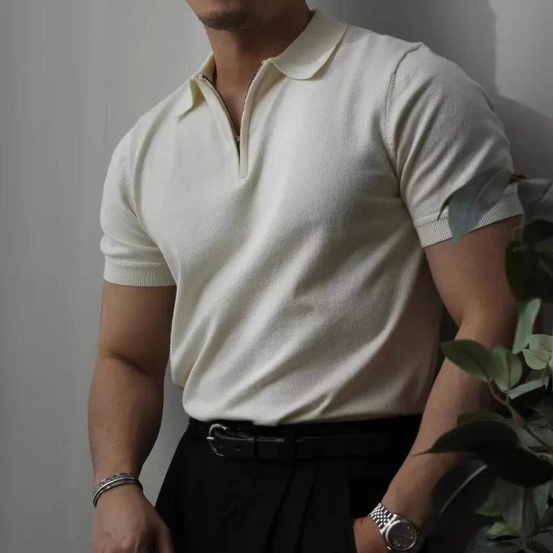 Klassisches Herren-Poloshirt mit Reißverschluss | Kurzarm - Image 5