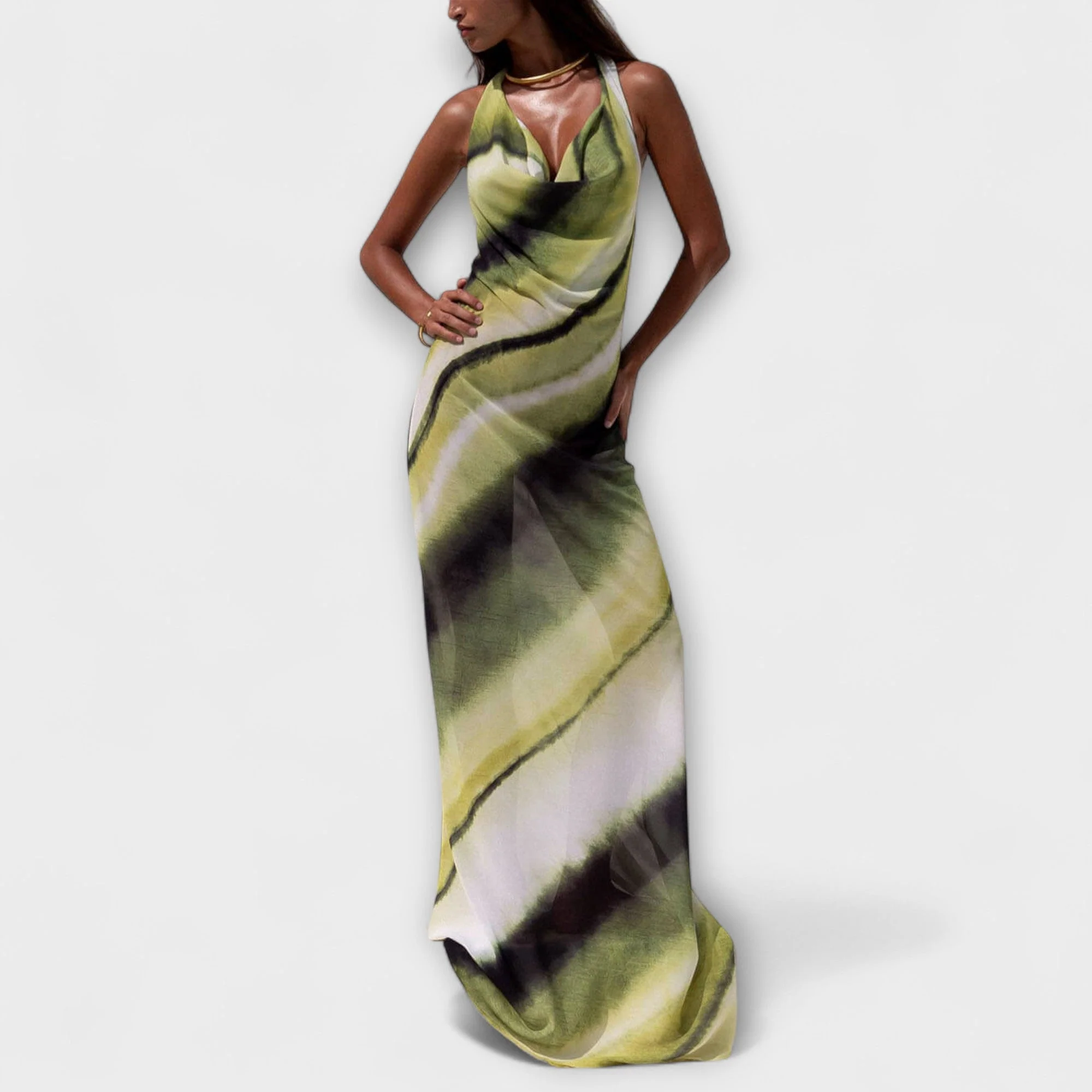 Klassisches Maxikleid mit Tie-Dye Gradient - Image 5