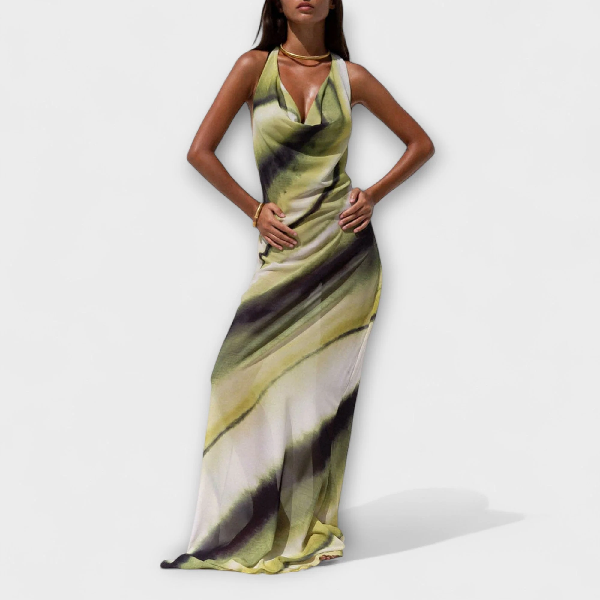 Klassisches Maxikleid mit Tie-Dye Gradient - Image 7