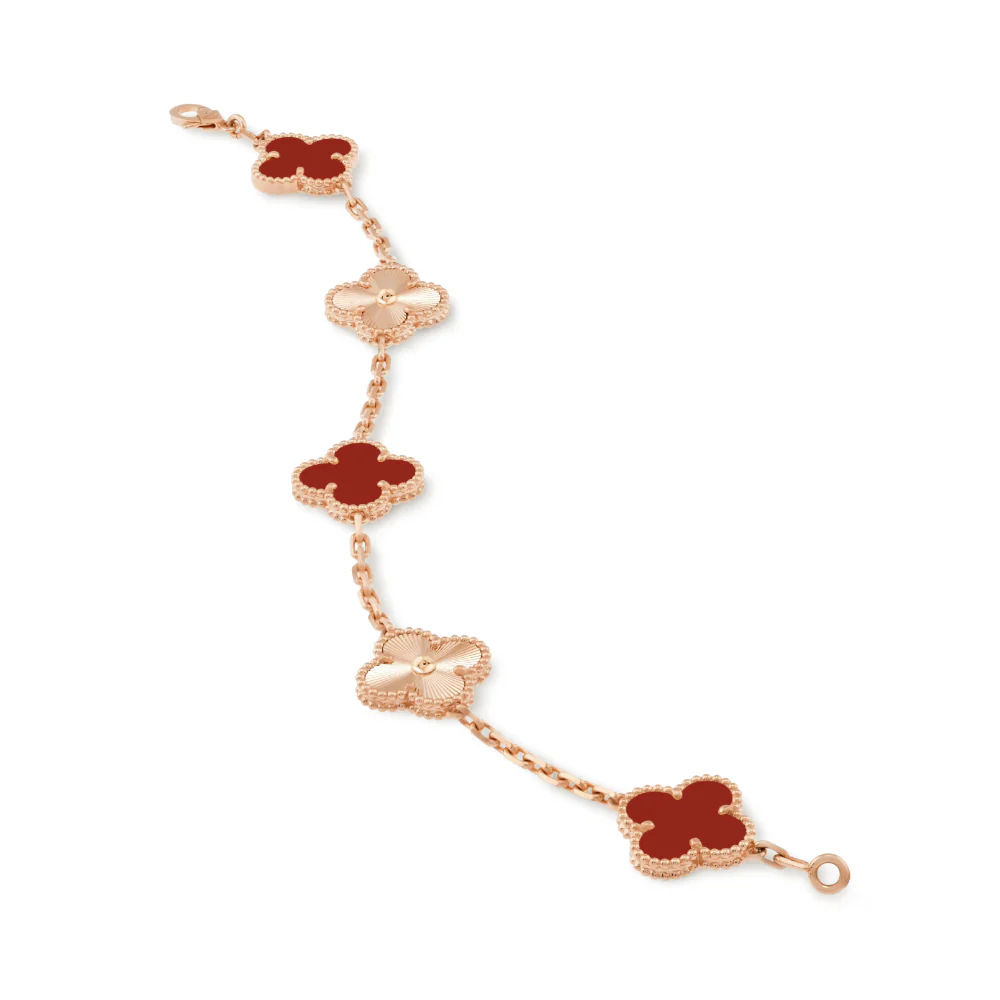 KLEEBLATT ARMBAND | ROT ROSÉGOLD - Image 2