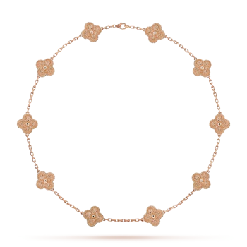 KLEEBLATT DIAMANT HALSKETTE 10 | ROSÉGOLD