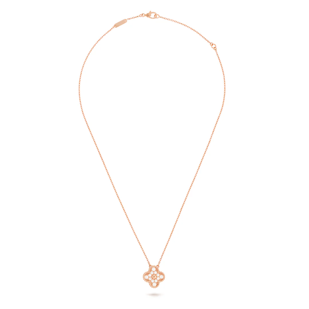KLEEBLATT DIAMANT HALSKETTE | ROSÉGOLD - Image 5