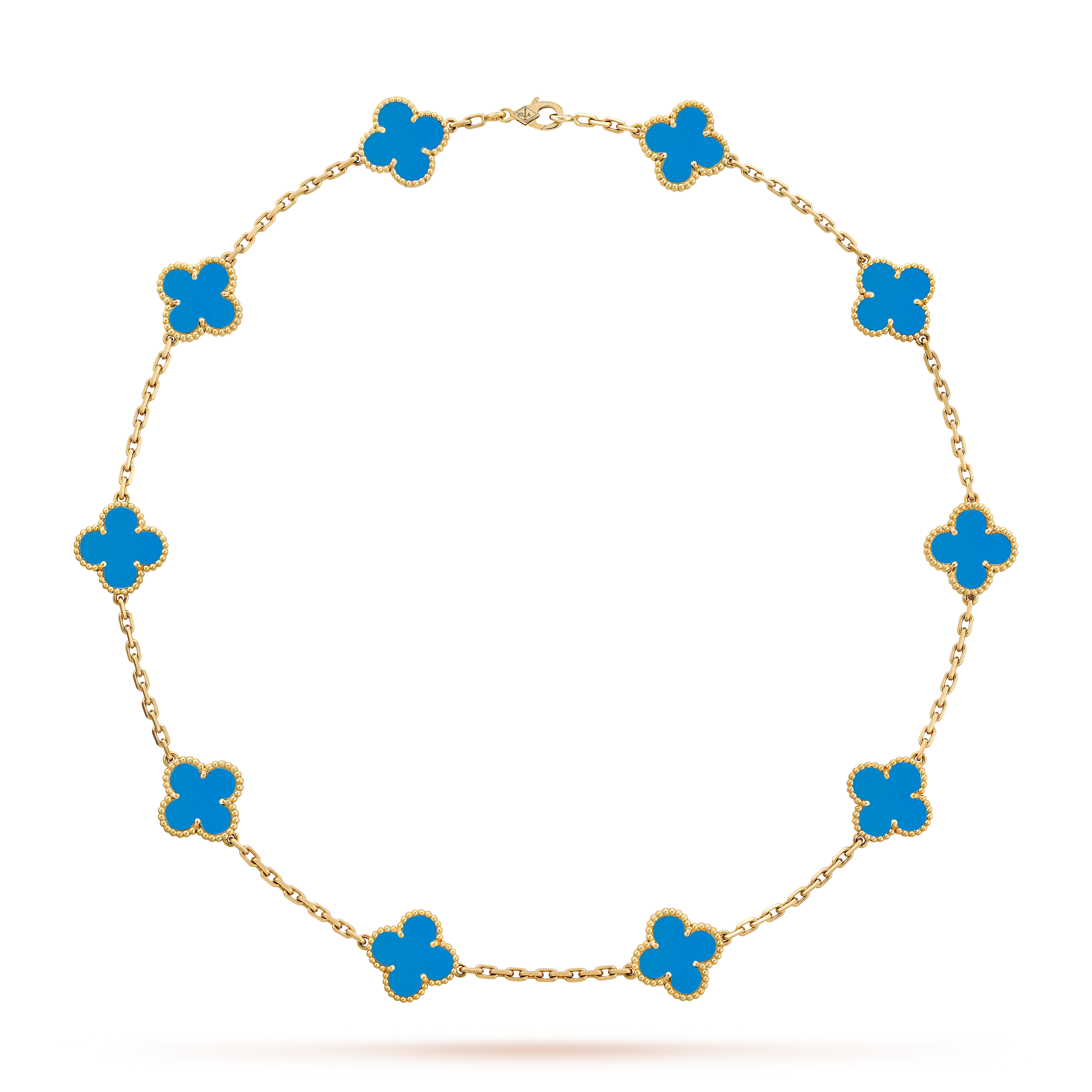 KLEEBLATT HALSKETTE 10 | ROYAL BLAU