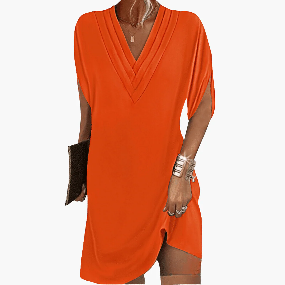 Kleid Damen - Elegant mit V-Ausschnitt & kaschierendem Schnitt - Image 4