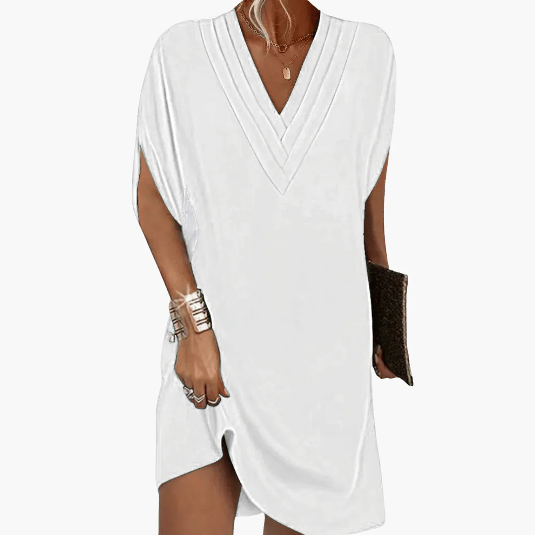 Kleid Damen - Elegant mit V-Ausschnitt & kaschierendem Schnitt - Image 5
