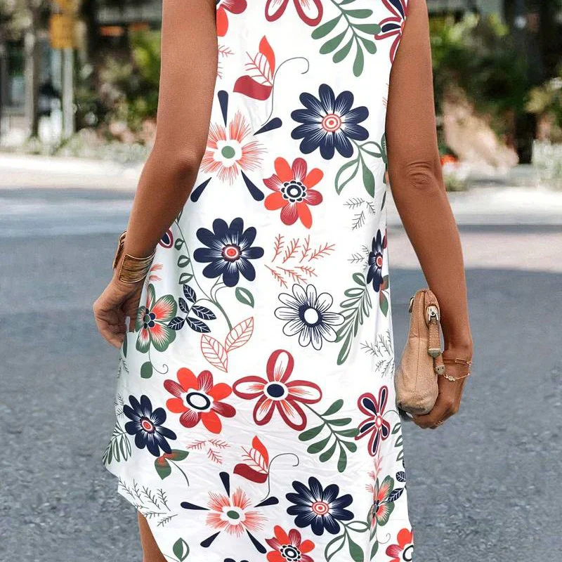 Klein – Ärmelloses A-Linien-Kleid mit Blumenmuster - Image 3
