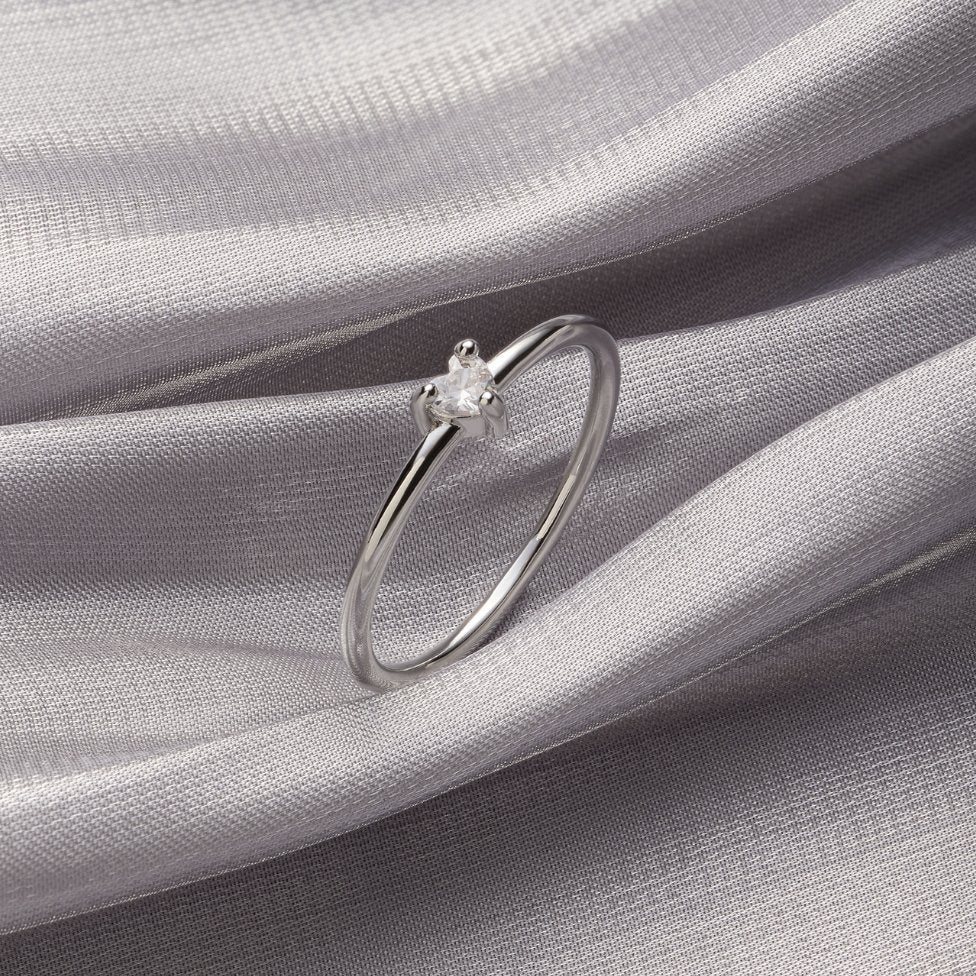 'Kleine Liebe' Kristall Herzring - Image 4