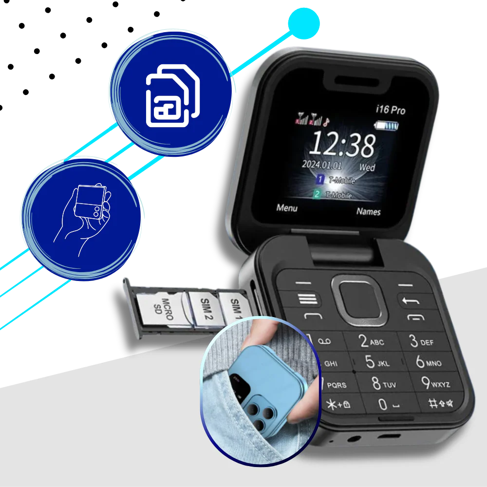 Kleines faltbares Mobiltelefon mit dualer SIM-Karte - Image 2