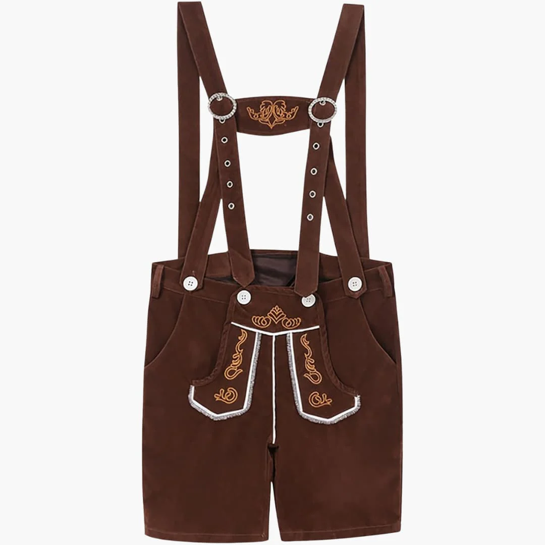Kniebund Trachtenhose mit Hosenträgern für Herren - Oktoberfest 2025
