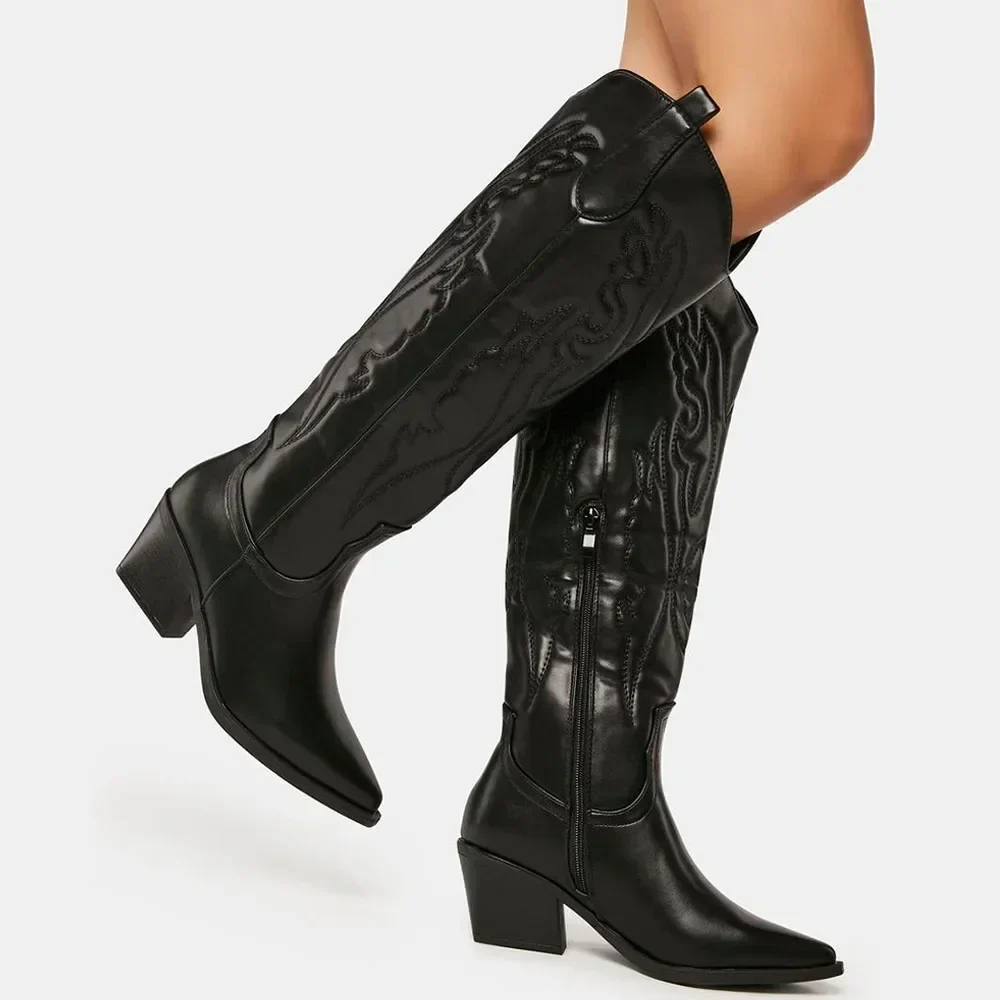 Kniehohe Cowboystiefel für Damen | Klassisch - Image 4