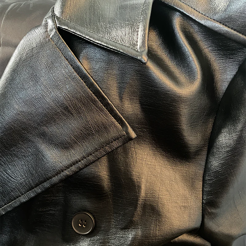 Knielanger, zweireihiger Trenchcoat für Herren - Image 3
