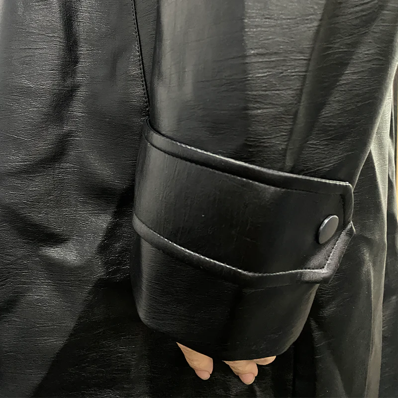 Knielanger, zweireihiger Trenchcoat für Herren - Image 5