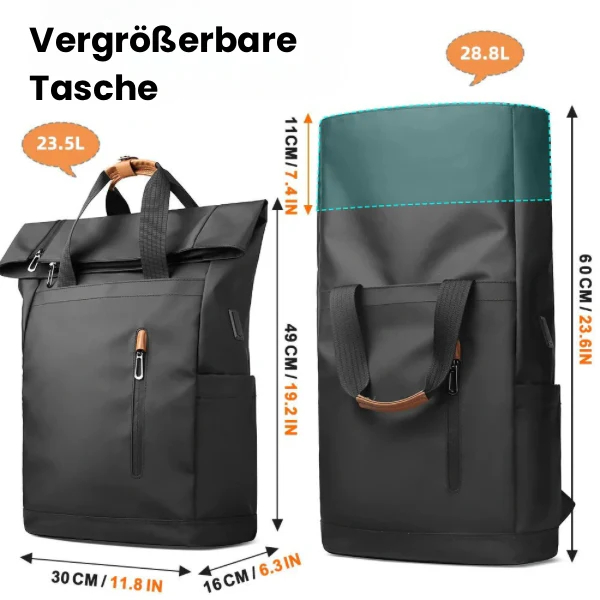 Knighto | Erweiterbarer Unisex Laptop Rucksack für Reisen - Image 5