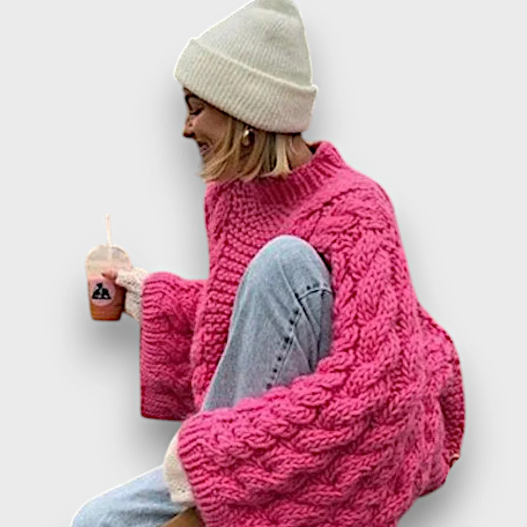 Knita – Grobstrickpullover mit Zopfmuster - Image 5