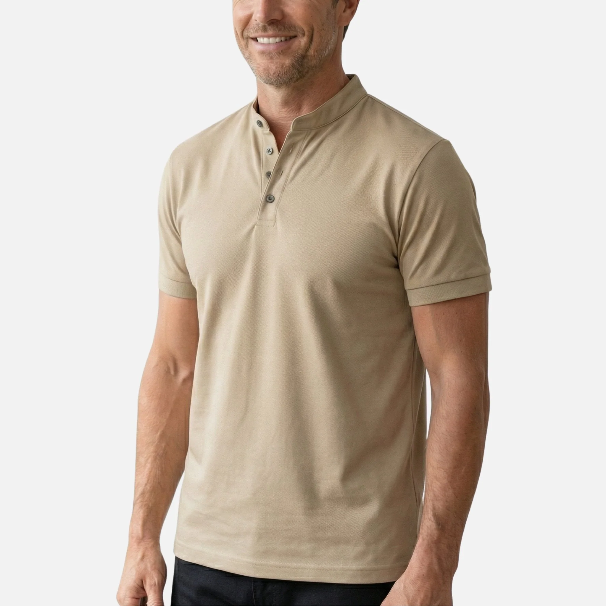 Stefan | Herren Körpernahes Jersey-Shirt Stehkragen – Jersey Shirt Slim Herren - Image 2