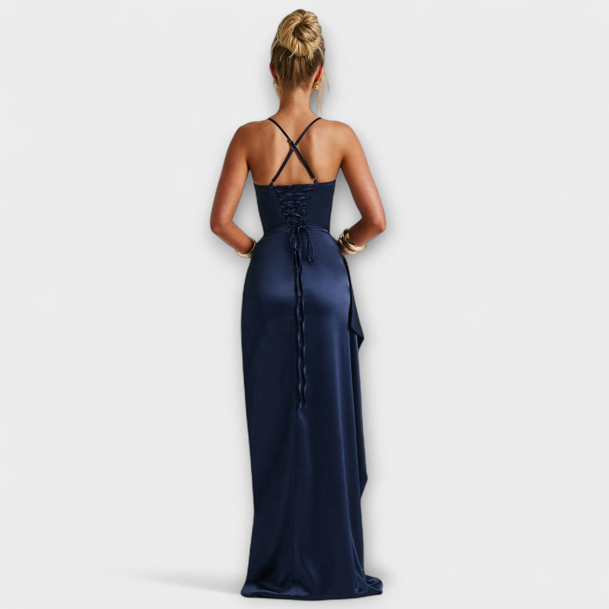 Krissi - Navy Blue Maxi Dress - Image 3