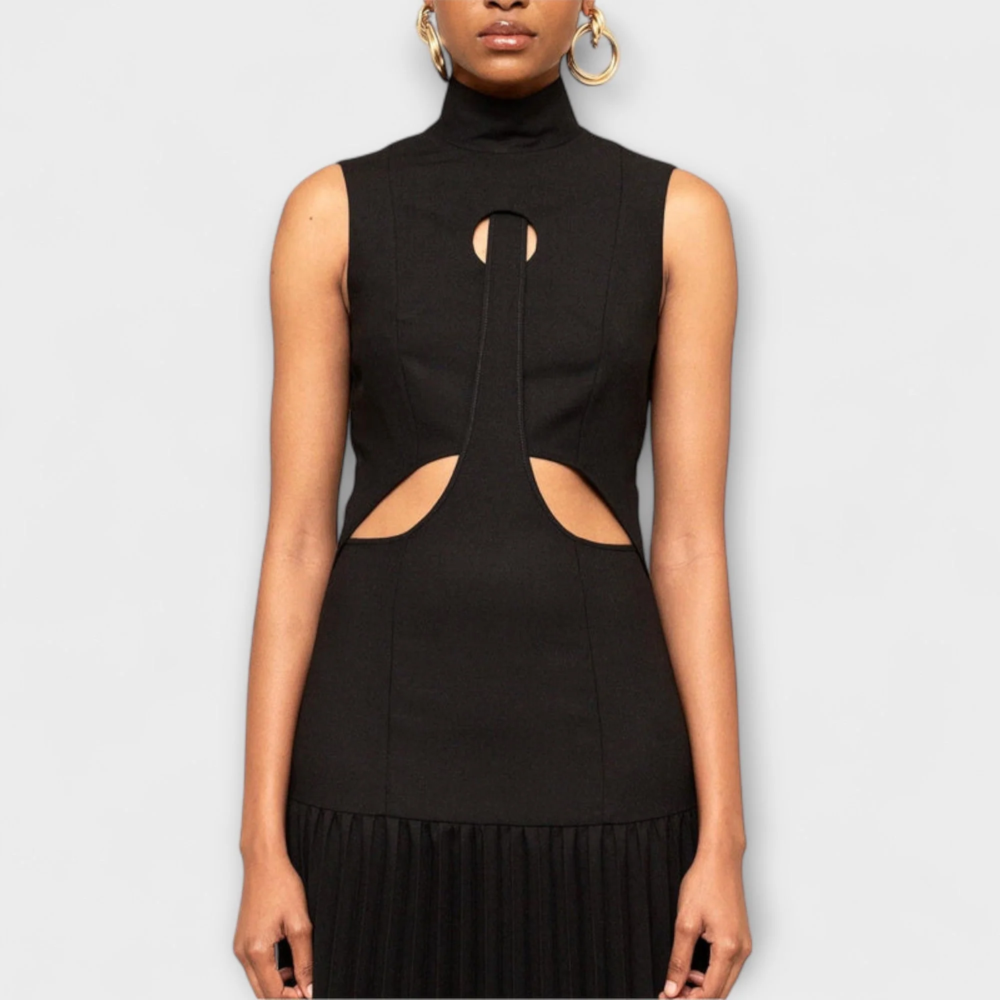 Kristen - Maxikleid mit Falten und Cut-Outs - Image 3