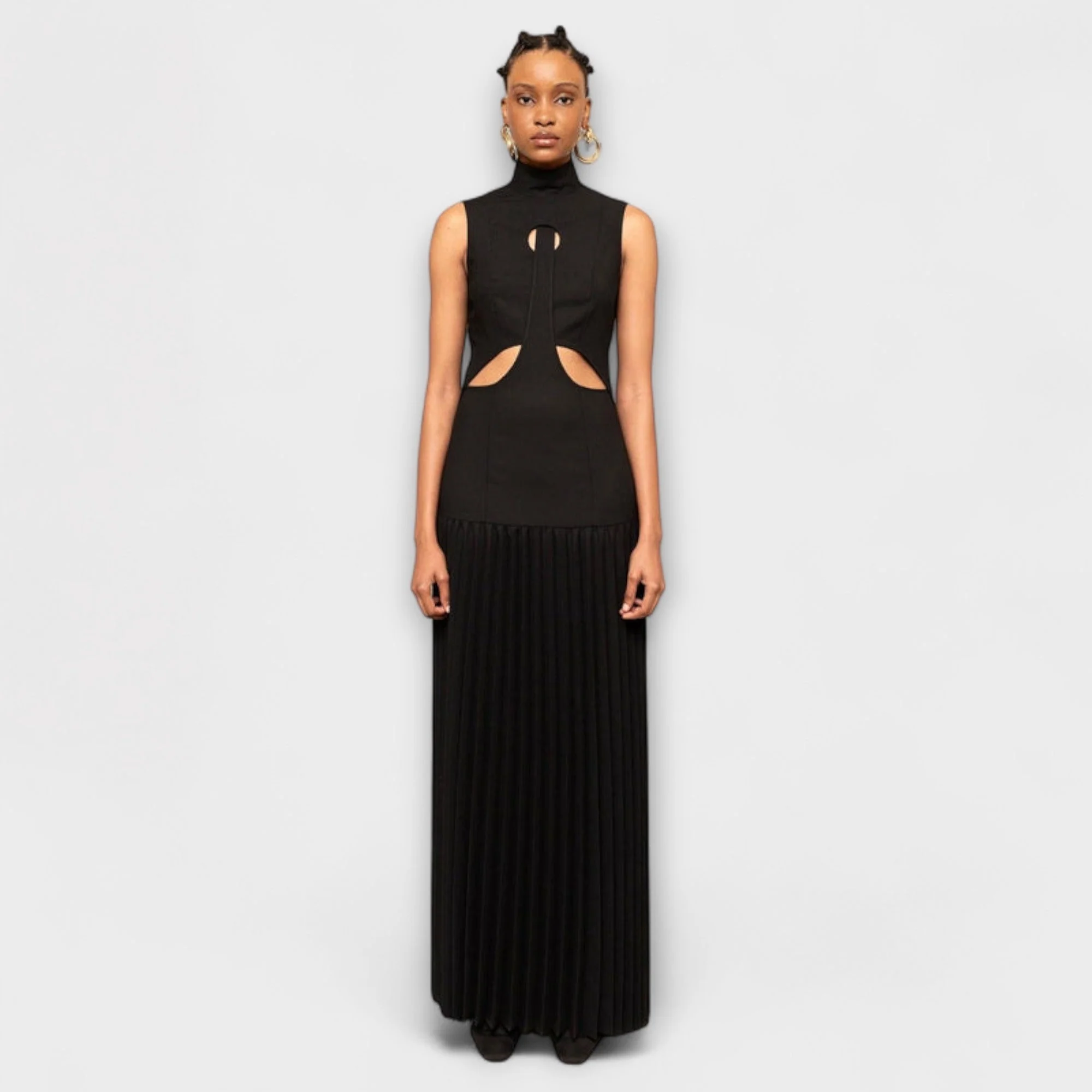 Kristen - Maxikleid mit Falten und Cut-Outs - Image 4