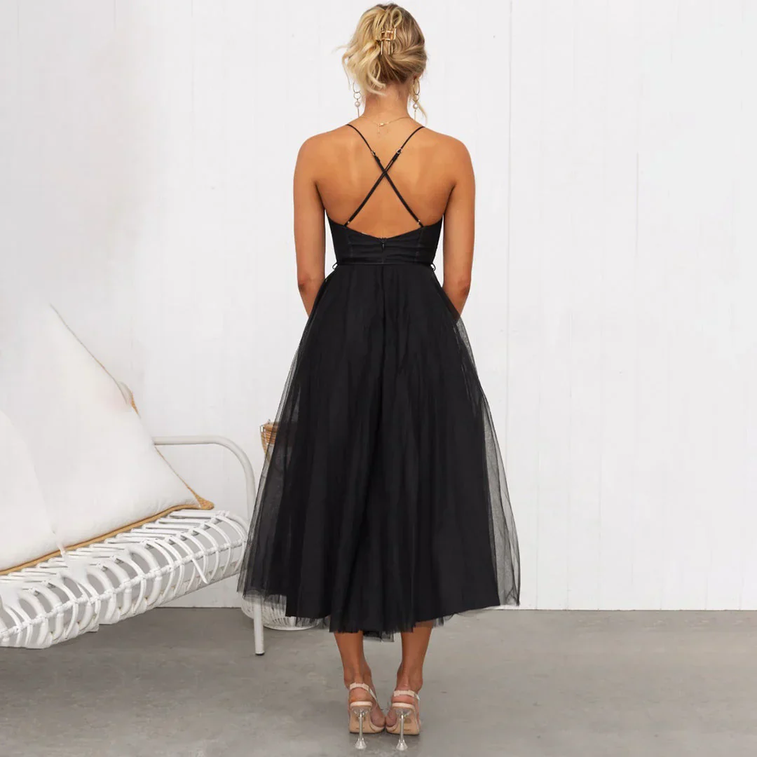 Krystal – Romantisches Tüll-Korsett-Midikleid - Image 2