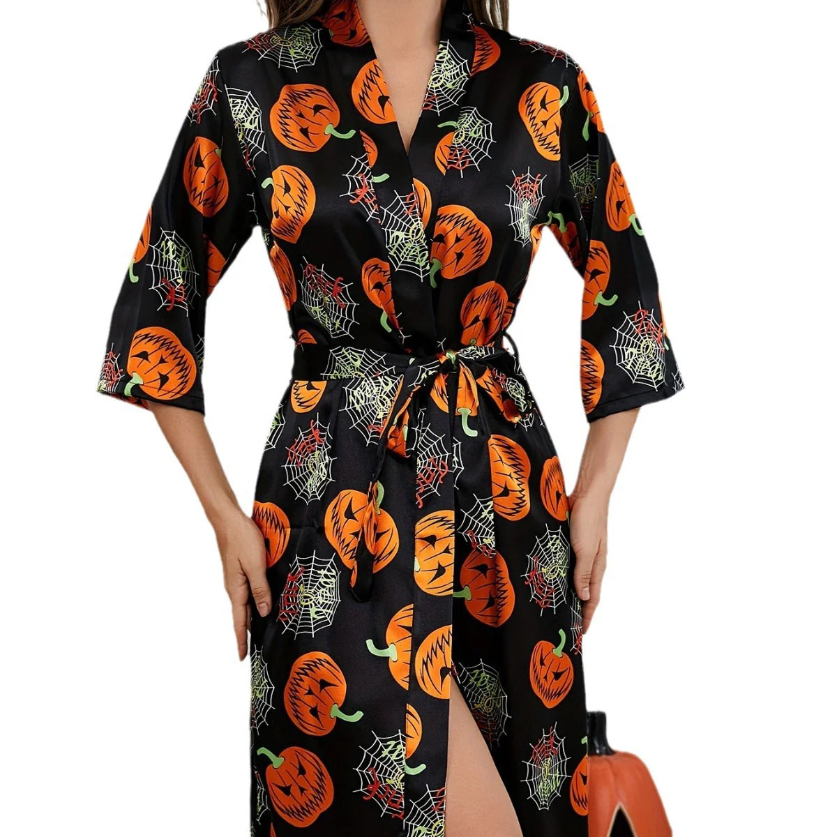 Kürbis Kimono Robe Halloween Kostüm - Image 4
