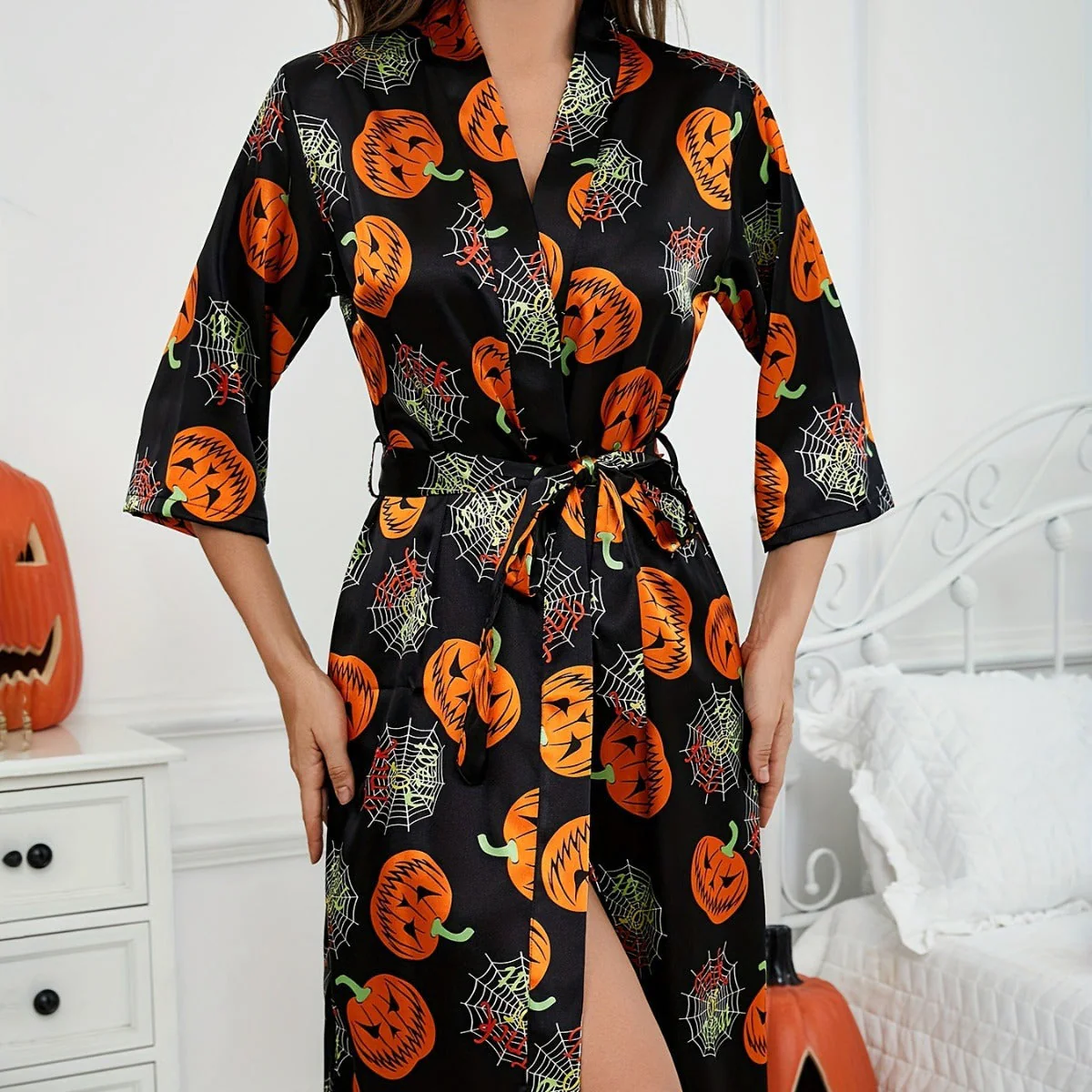 Kürbis Kimono Robe Halloween Kostüm - Image 5