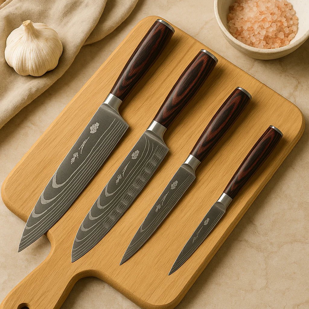 Kurosaki | 4-teiliges handgeschmiedetes japanisches Kochmesserset - Image 2