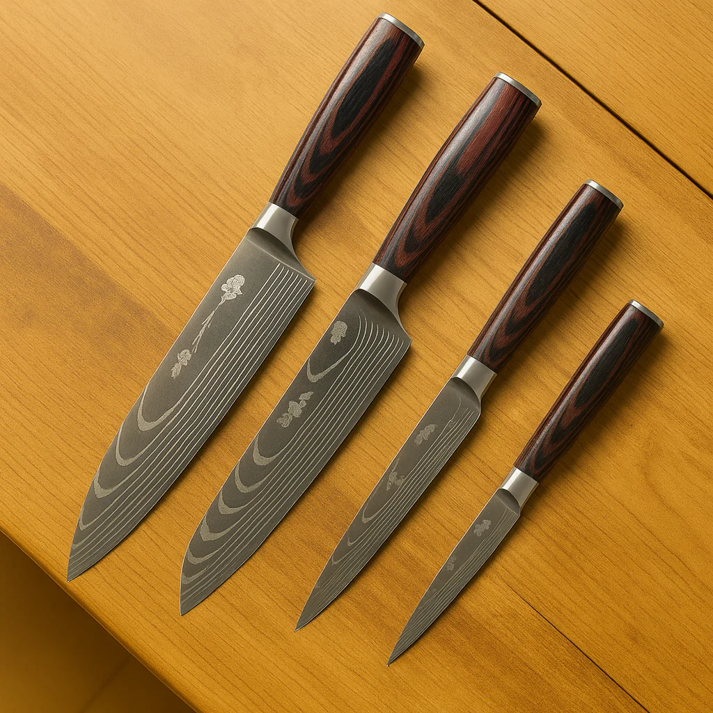 Kurosaki | 4-teiliges handgeschmiedetes japanisches Kochmesserset - Image 3