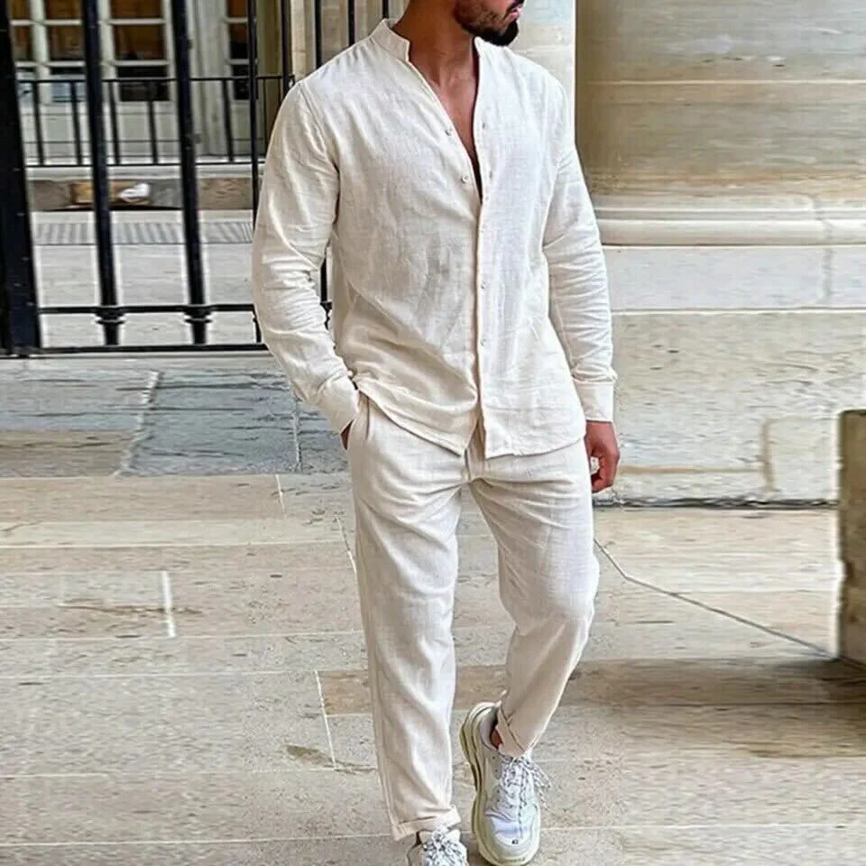 Kurtis - Langärmliges Hemd und lange Hose für Herren - Image 2