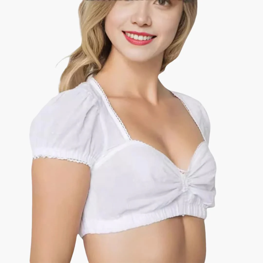Kurzarm Dirndl Bluse für Damen - Oktoberfest 2025 - Image 2