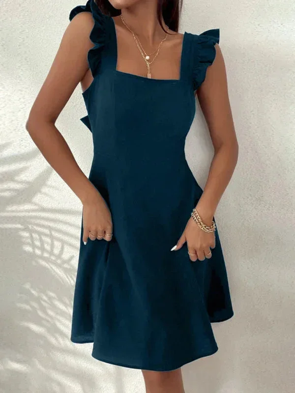 Lena | Damen Kurzes Ausgestelltes Kleid Rüschenärmel – Mini Kleid Rüschen 2026 - Image 15