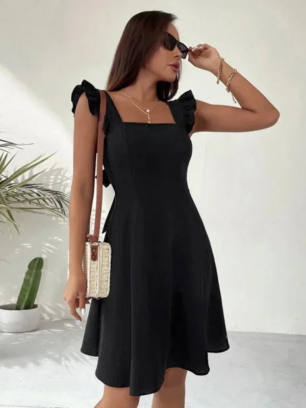 Lena | Damen Kurzes Ausgestelltes Kleid Rüschenärmel – Mini Kleid Rüschen 2026 - Image 21