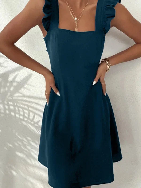 Lena | Damen Kurzes Ausgestelltes Kleid Rüschenärmel – Mini Kleid Rüschen 2026 - Image 25
