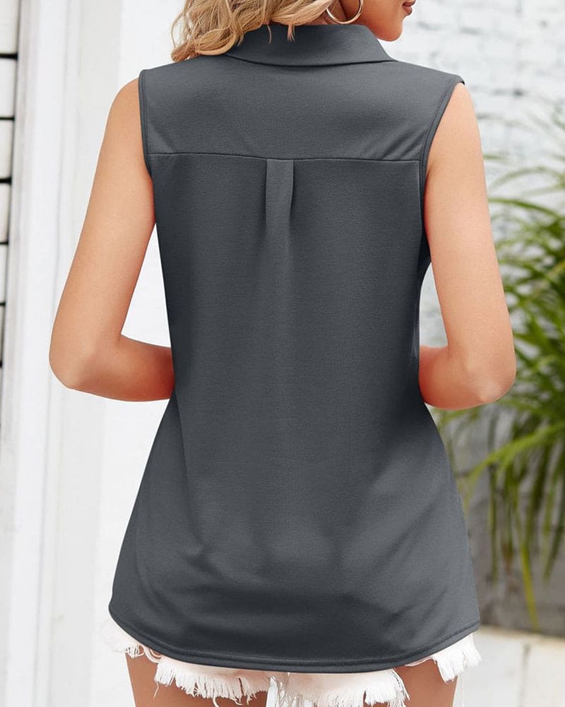 Kylie | Leichte ärmellose Bluse - Image 2