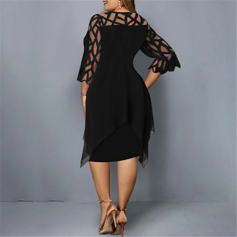 Lacelora™ – Damen Midi-Kleid mit Eleganter Spitze - Image 2