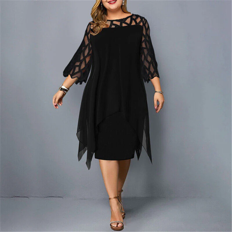 Lacelora™ – Damen Midi-Kleid mit Eleganter Spitze - Image 5