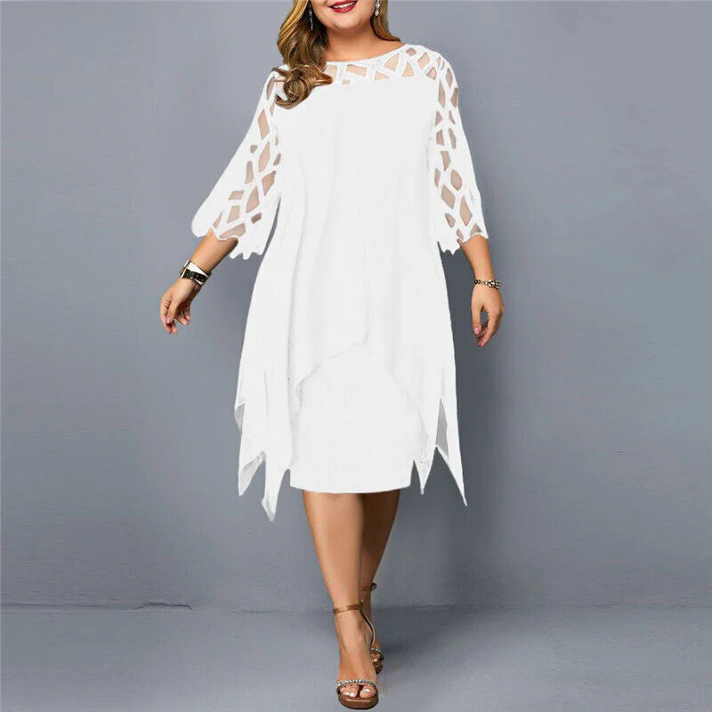 Lacelora™ – Damen Midi-Kleid mit Eleganter Spitze - Image 8