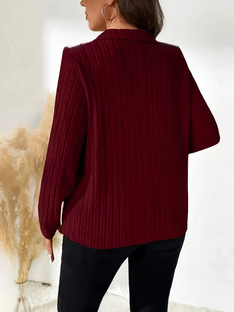 LANGARM-PULLOVER MIT KLAPPE | MODERNER STIL, KOMFORTABEL, VIELSEITIG - Image 2