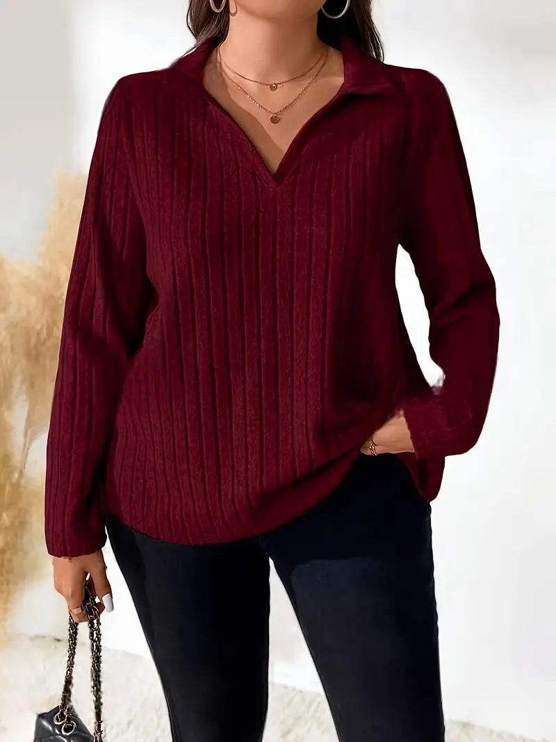 LANGARM-PULLOVER MIT KLAPPE | MODERNER STIL, KOMFORTABEL, VIELSEITIG - Image 4