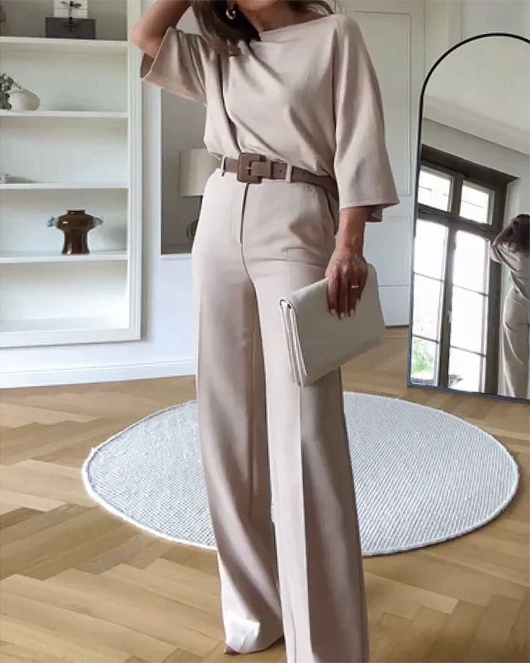 Langärmelige Bluse und Hose Set für Damen - Image 3