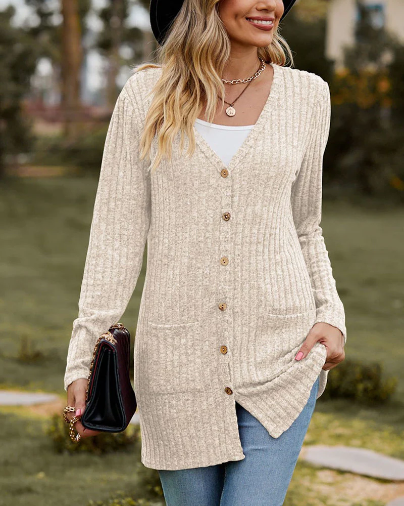 Langärmelige Strickjacke für Damen - Image 5