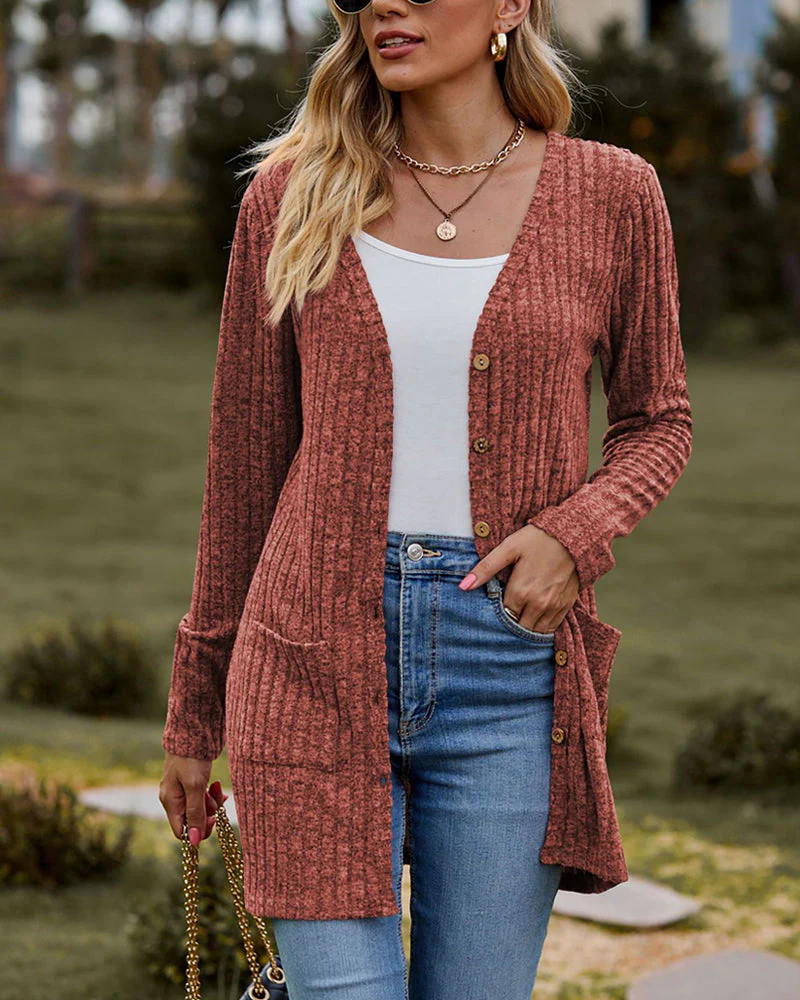 Langärmelige Strickjacke für Damen - Image 8