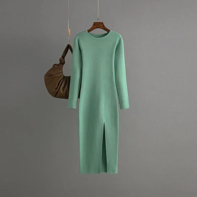 Langärmeliges Bodycon-Pulloverkleid für Damen - Image 12