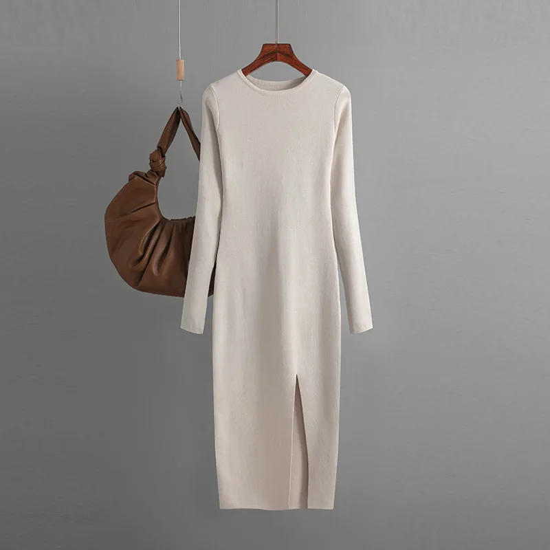 Langärmeliges Bodycon-Pulloverkleid für Damen - Image 4