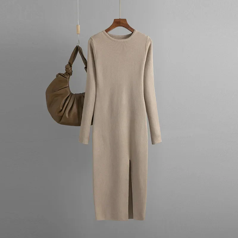 Langärmeliges Bodycon-Pulloverkleid für Damen - Image 5
