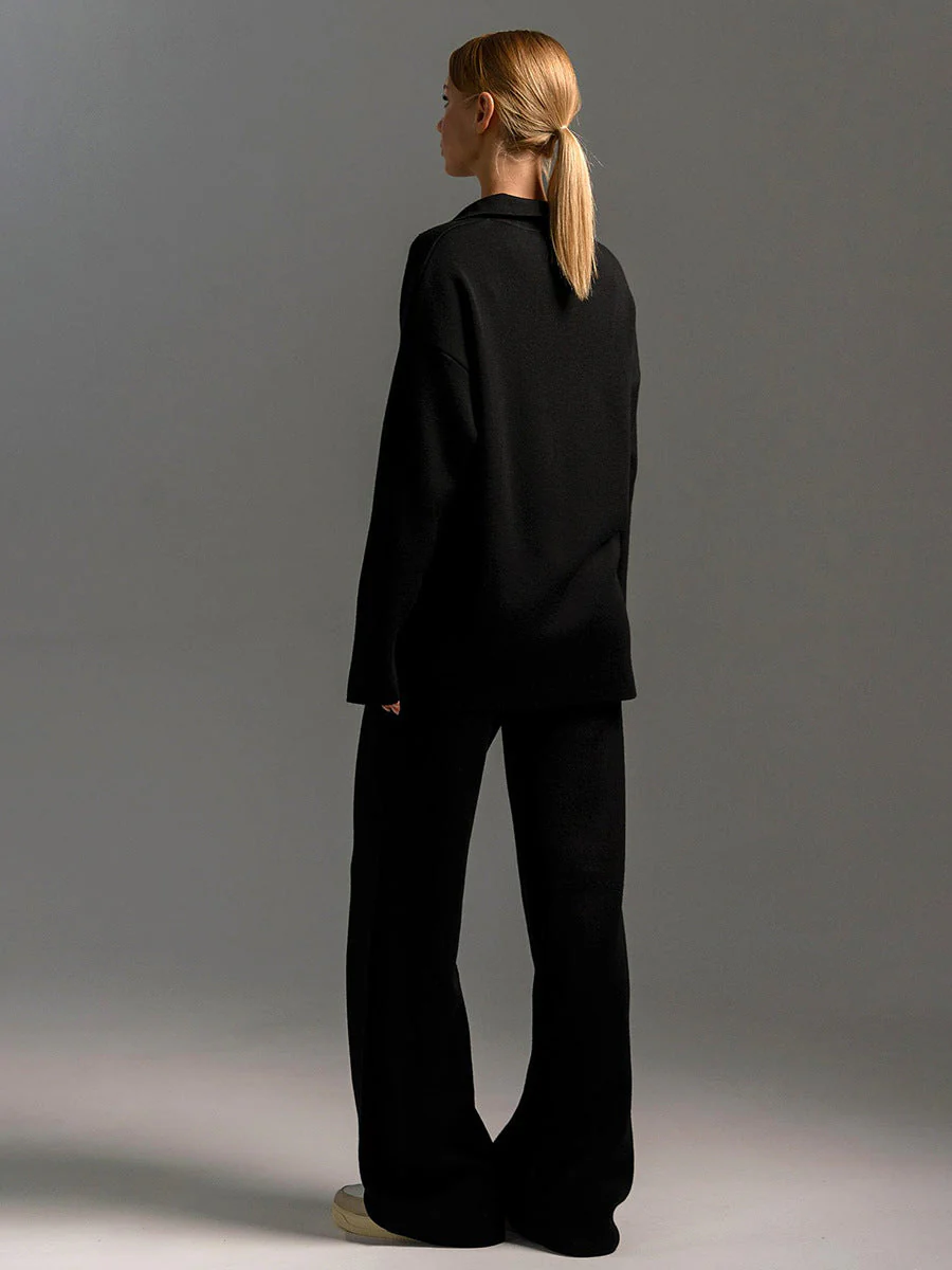 Langärmeliges Poloshirt und Hose für Damen - Image 2