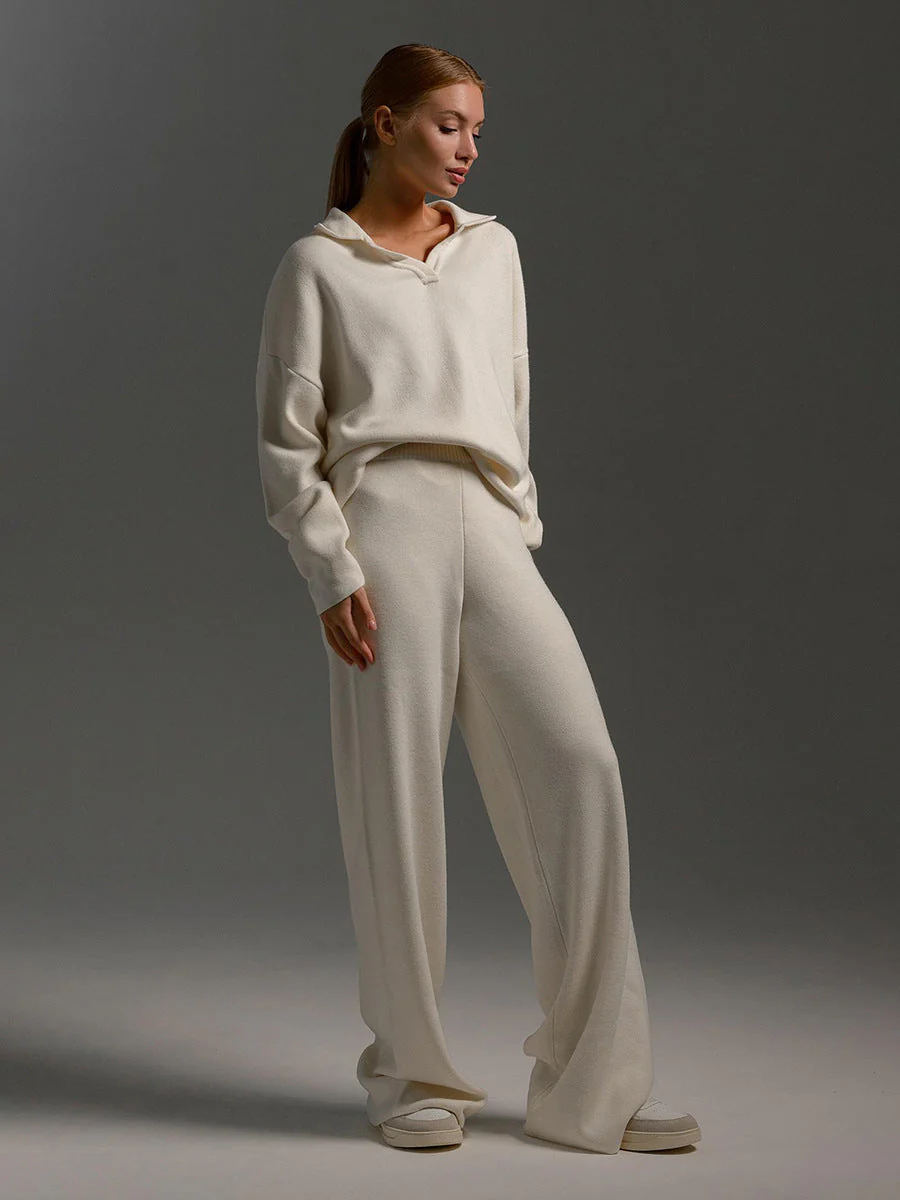 Langärmeliges Poloshirt und Hose für Damen - Image 3