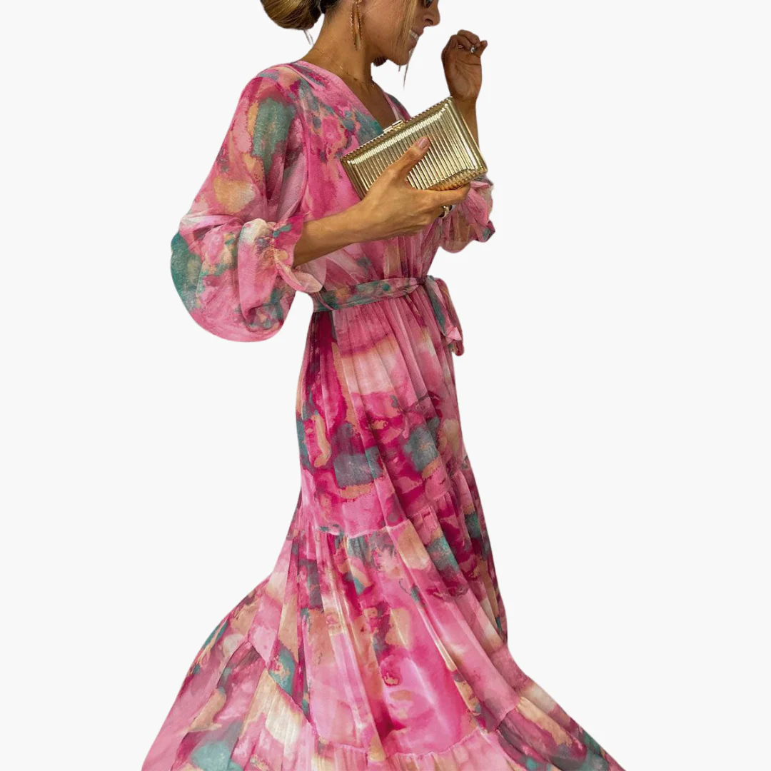 Langärmeliges Sommerkleid - Damenmode für sonnige Tage - Image 2