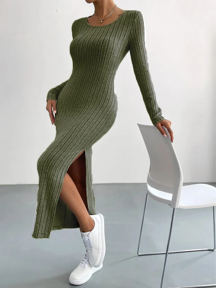 Langärmeliges Strickkleid für Damen - Image 3
